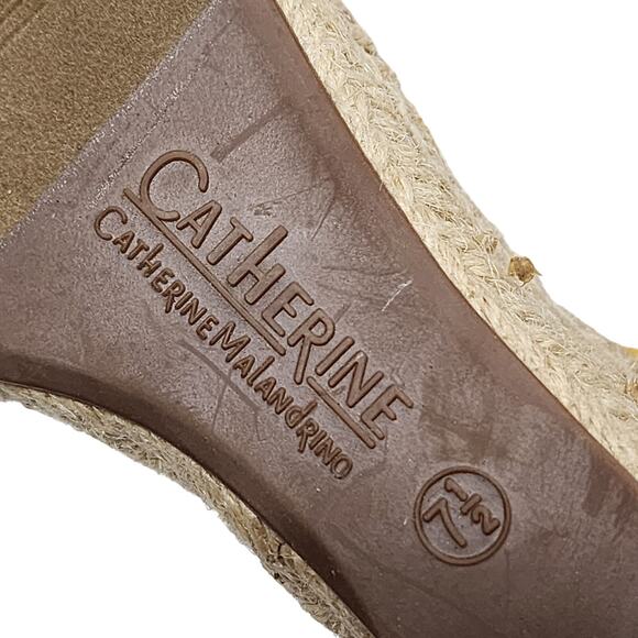 Catherine Malandrino 7.5 Yellow Wedge Sandals - Picture 6 of 6